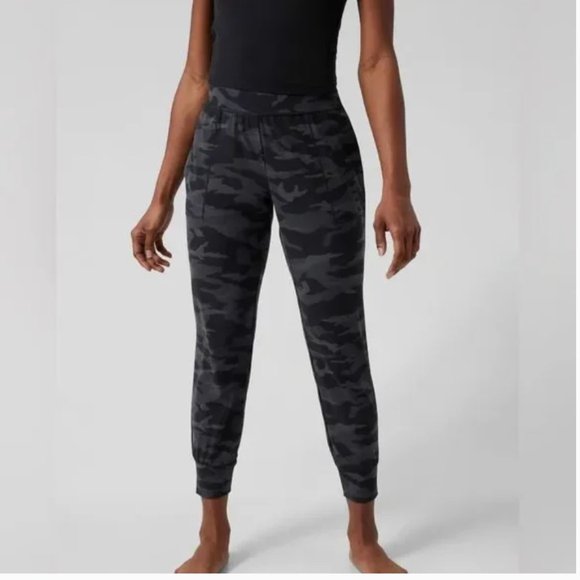 Athleta Pants - Athleta Salutation Joggers Camo Grey Black size Large